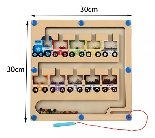 Vista 3 de Juego De Laberinto De Madera Montessori - DISEÑO: ZAPATO
